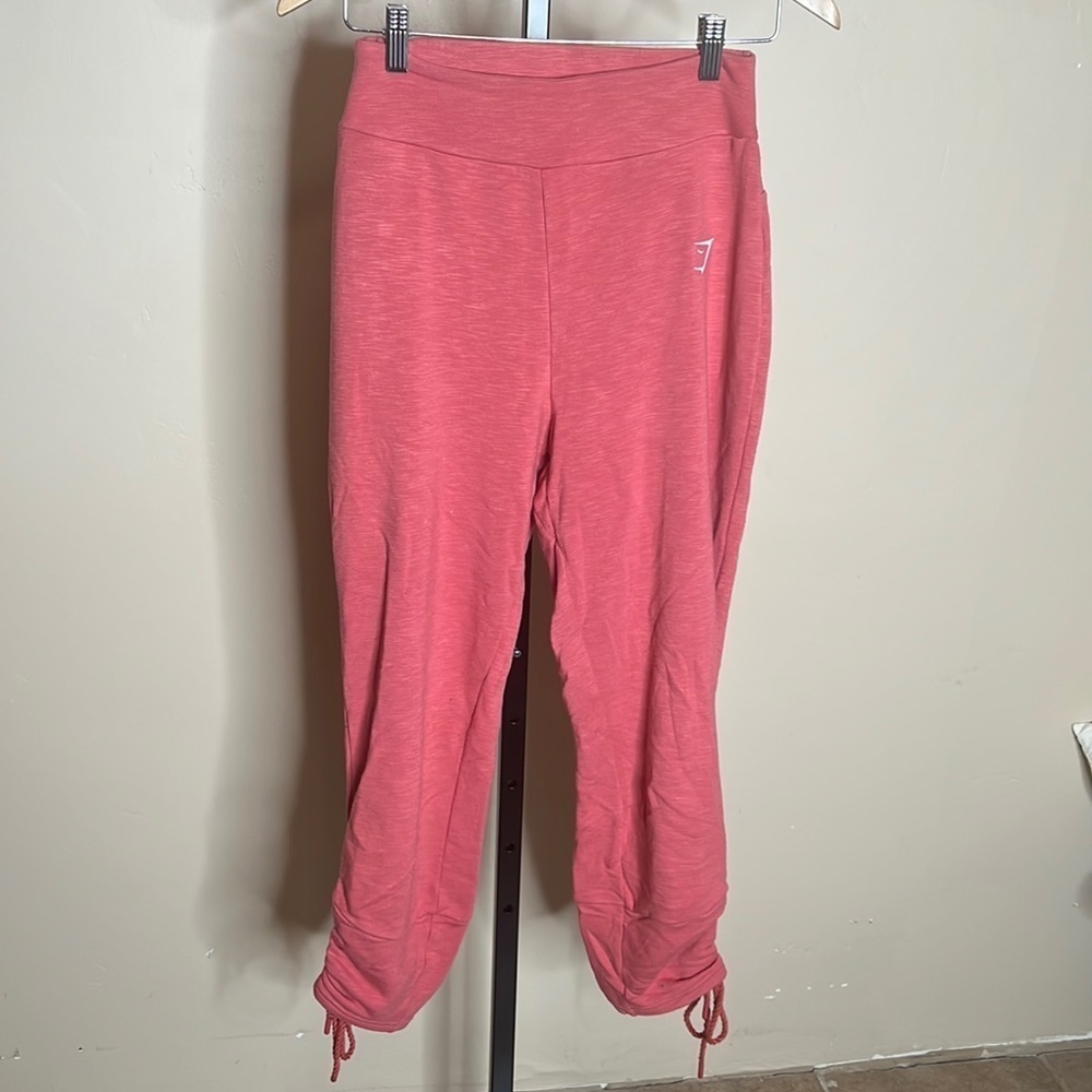 GymShark Coral Ruched Joggers Size S